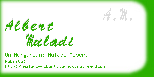 albert muladi business card